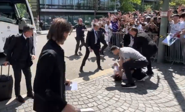 Луд екшън пред очите на Модрич и Реал, охраната подскочи ВИДЕО