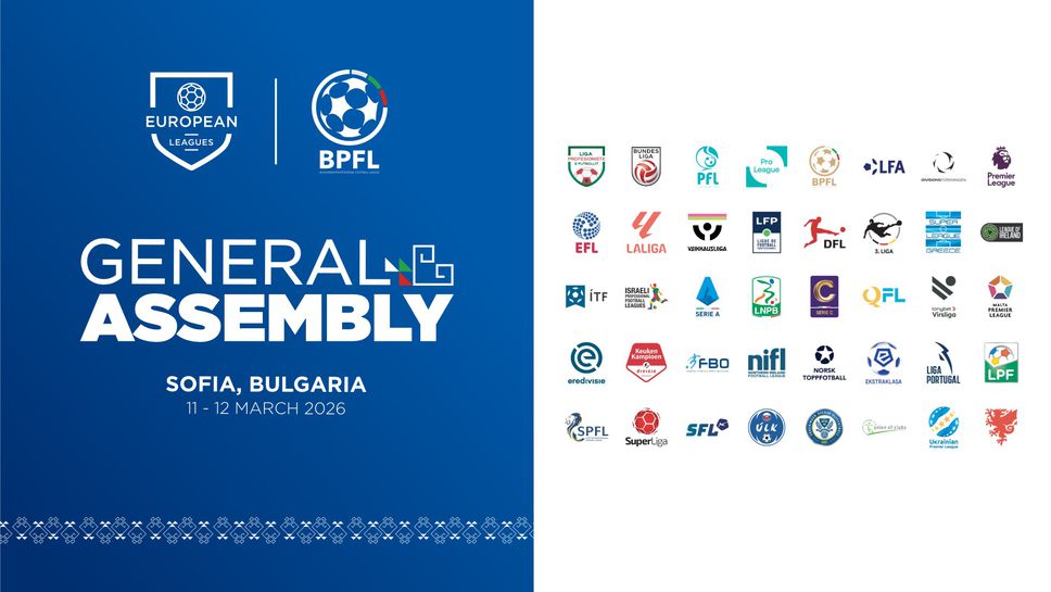 Елитът на европейския футбол пристига в София за 52-рата Генерална асамблея на Европейските лиги