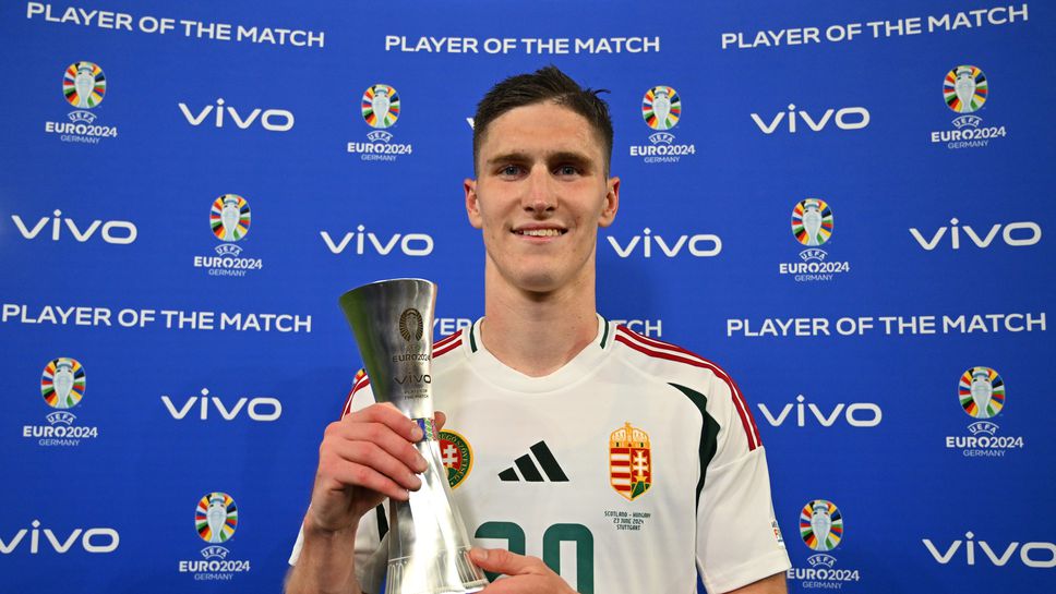 Роланд Шалай е играч на мача между Шотландия и Унгария