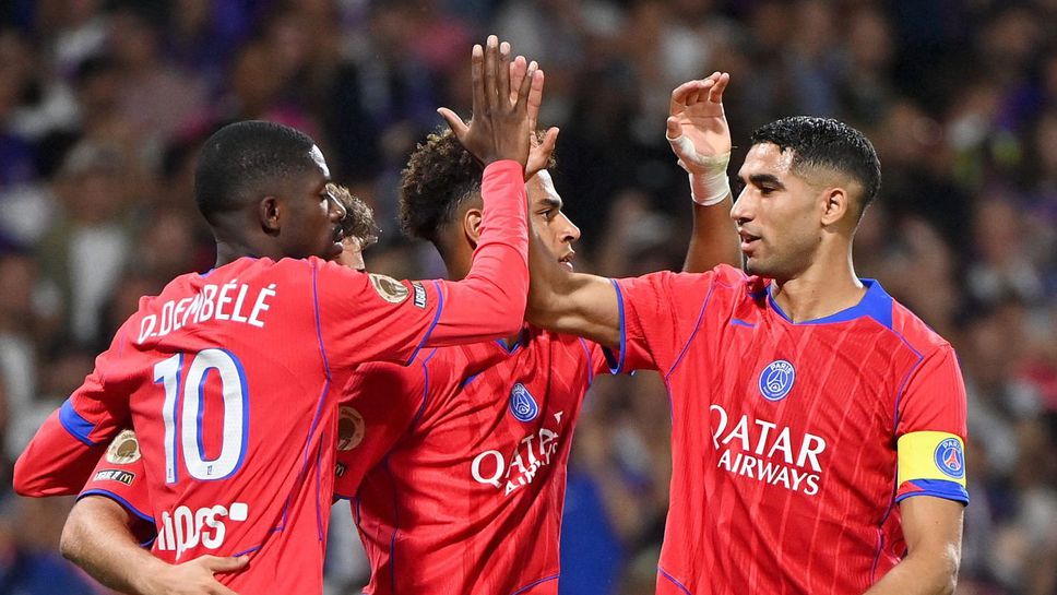 ПСЖ с информация за състоянието на Дембеле, Дуе и Хакими