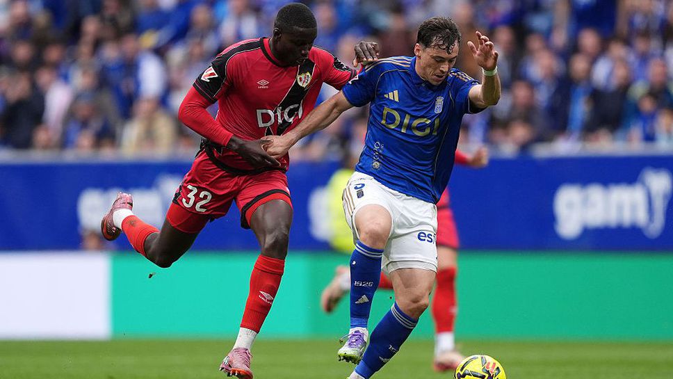 Овиедо и Райо Валекано не успяха да се победят в мач с два червени картона, пропусната дузпа и напрежение