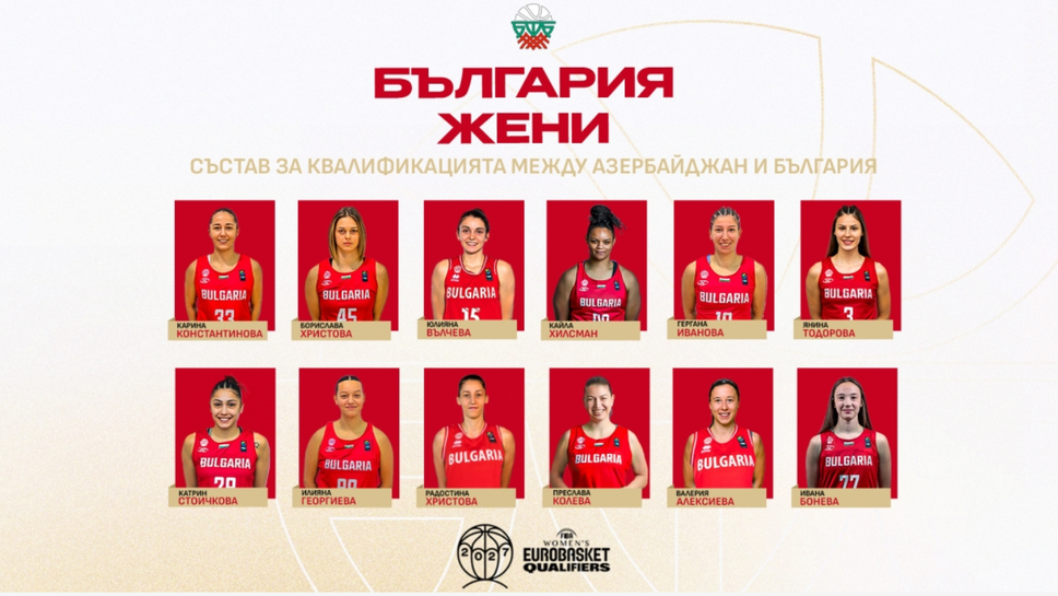 Таня Гатева избра състава за мача с Азербайджан