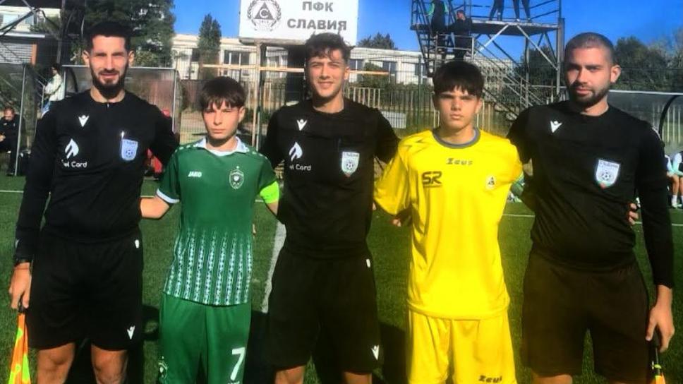 Славия и Лудогорец завършиха 4:4 в голово шоу при U15