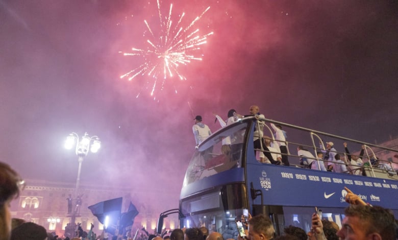 Безсънна нощ в Милано след титлата на Интер ВИДЕО