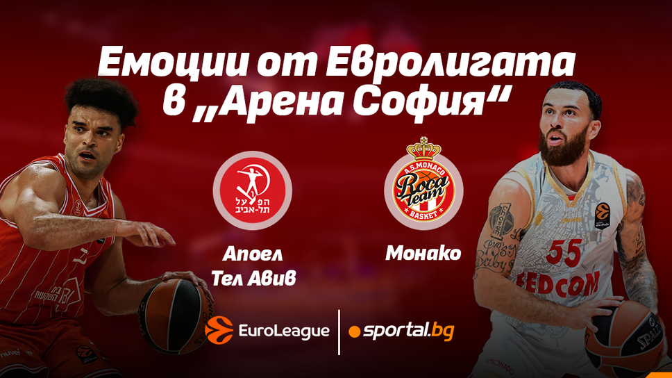 Страхотен двубой от Евролигата в "Арена София" тази вечер - Апоел срещу финалиста от миналия сезон