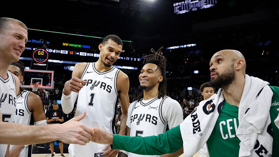 С 39 точки на Уембаняма Спърс спечелиха дербито със Селтикс