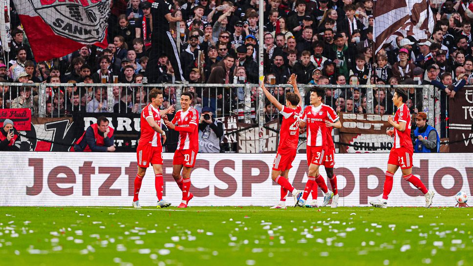 Байерн записа разгром, подобри рекорд и след седмица може да е шампион