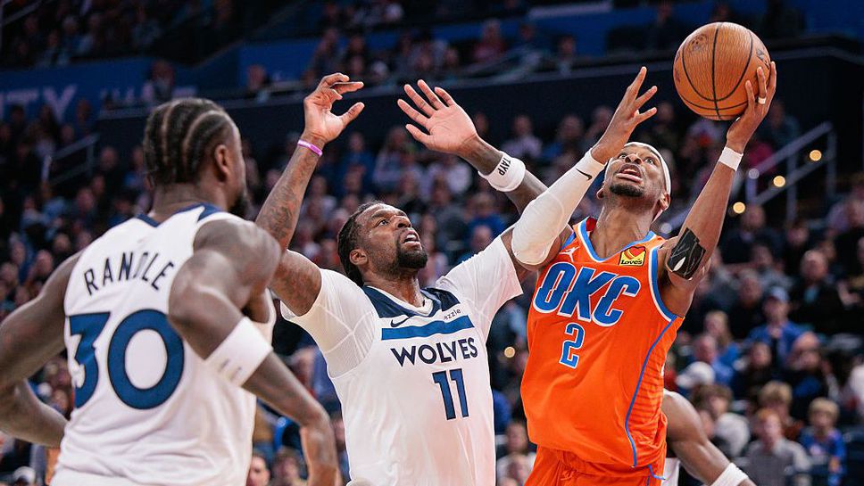 Контузеният Гилджъс-Александър вкара 40 точки и изведе Тъндър до 10-та поредна победа