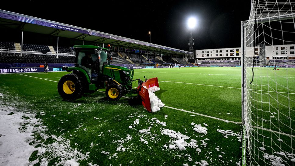 В Бодьо са изринали 80 тона сняг за мача си с Интер