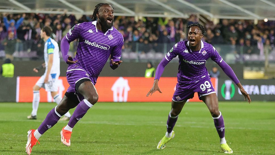 Фиорентина ликува в добавеното време в трилър с пет гола срещу Брюж